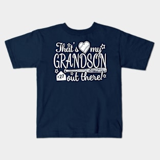 That's My GRANDSON out there #27 Baseball Jersey Uniform Number Grandparent Fan Kids T-Shirt